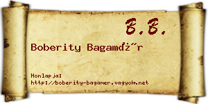 Boberity Bagamér névjegykártya